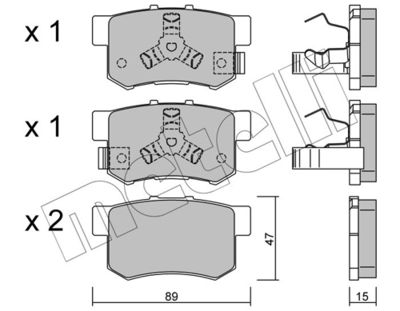 Brake Pad Set, disc brake 22-0173-1