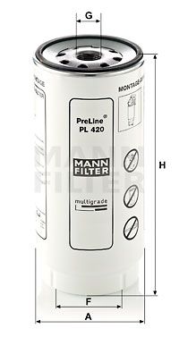 Bränslefilter MANN-FILTER PL 420 x