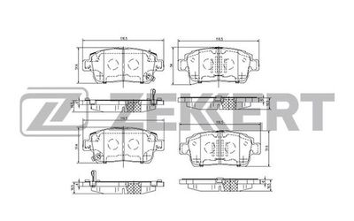 Комплект тормозных колодок, дисковый тормоз ZEKKERT BS-2695 для TOYOTA PROBOX