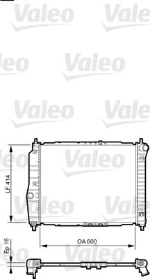 VALEO 735158 Радиатор охлаждения двигателя  для DAEWOO KALOS (Деу Kалос)