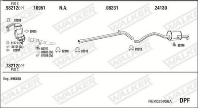 SISTEM DE ESAPAMENT WALKER REK029956A