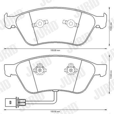 BREMSBELAGSATZ SCHEIBENBREMSE JURID 573207JC 1