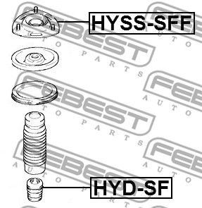 HYSS-SFF FEBEST Опора стойки амортизатора FEBEST 