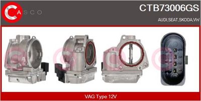 Hrdlo škrticí klapky CASCO CTB73006GS