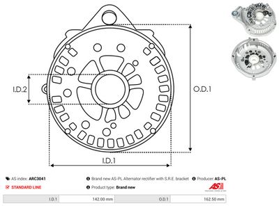Ispravljač, alternator AS-PL ARC3041