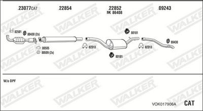Изпускателна система WALKER VOK017906A