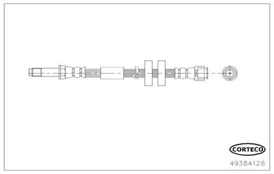Тормозной шланг CORTECO 49384128 для AUDI A8