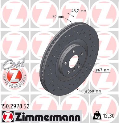 Tarcza hamulcowa ZIMMERMANN 150.2978.52