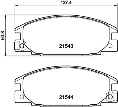 Комплект тормозных колодок, дисковый тормоз HELLA 8DB 355 027-041 для ISUZU CAMPO