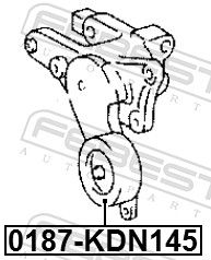 Tensioner Pulley, V-ribbed belt 0187-KDN145