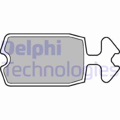 Комплект тормозных колодок, дисковый тормоз DELPHI LP100 для CITROËN 2