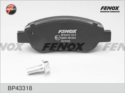 Комплект тормозных колодок, дисковый тормоз FENOX BP43318 для PEUGEOT 108