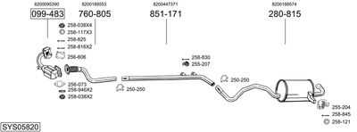 Układ wydechowy BOSAL SYS05820