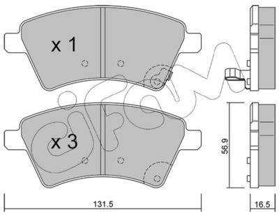 Brake Pad Set, disc brake 822-702-0