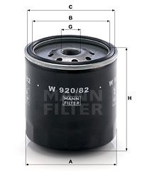 MANN-FILTER W 920/82 Масляний фільтр для ISUZU (Исузу)
