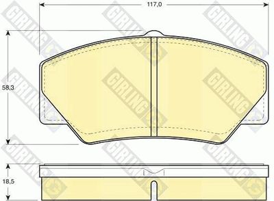 Комплект тормозных колодок, дисковый тормоз GIRLING 6103493 для FORD P100