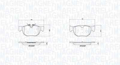 BREMSBELAGSATZ SCHEIBENBREMSE MAGNETI MARELLI 363700436039