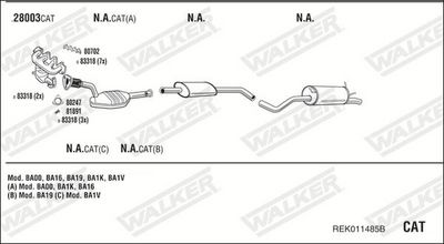 SISTEM DE ESAPAMENT WALKER REK011485B