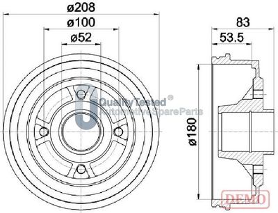 Brzdový buben JAPANPARTS TA0709JM