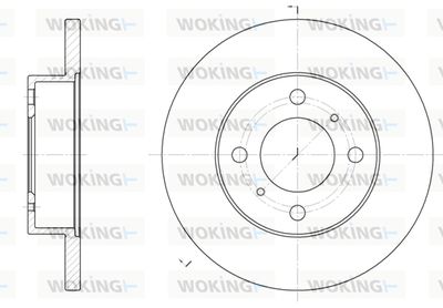 WOKING D61117.00 Тормозные диски для MITSUBISHI LANCER V (CB_A, CD_A, CE_A)