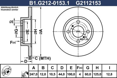 GALFER B1.G212-0153.1 Гальмівні диски 