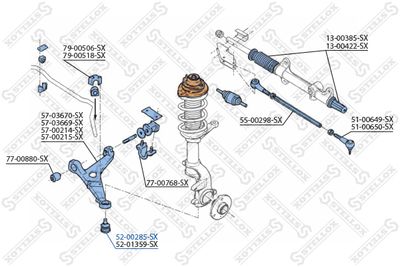 Шарнир независимой подвески / поворотного рычага STELLOX 52-00285-SX для CITROËN AX