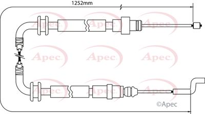 Cable Pull, parking brake APEC CAB1522