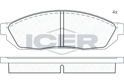 Комплект тормозных колодок, дисковый тормоз ICER 180311 для TRIUMPH ACCLAIM