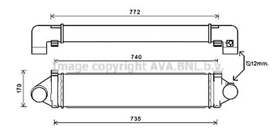 AVA QUALITY COOLING AUA4219 Интеркулер  для LAND ROVER FREELANDER 2 (L359) 2.2 TD4 4x4