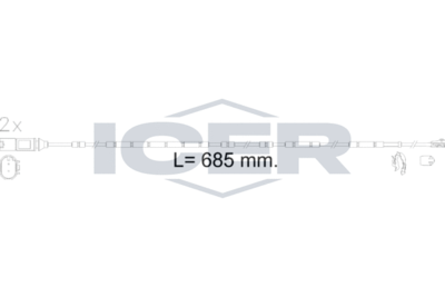 ICER 610618 E C Датчик износа тормозных колодок  для BMW i3 (Бмв И3)
