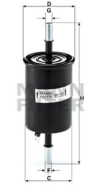 Топливный фильтр MANN-FILTER WK 55/3 для DAEWOO GENTRA