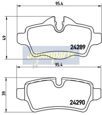 BREMSBELAGSATZ SCHEIBENBREMSE JAPANPARTS PP0119AF 1