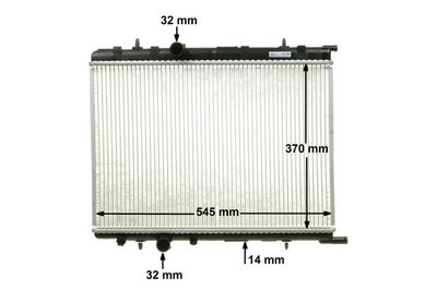 Radiator, engine cooling CR 515 000P