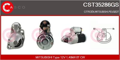 Стартер CASCO CST35286GS для MITSUBISHI ASX
