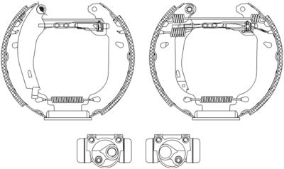 Комплект тормозных колодок HELLA 8DB 355 003-861 для RENAULT CLIO