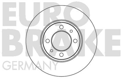 Тормозной диск EUROBRAKE 5815202305 для LADA 1200-1600