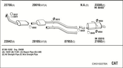 Układ wydechowy WALKER CIK010227BA