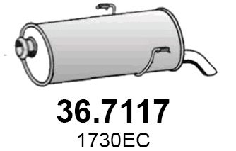 ASSO 36.7117 Глушитель выхлопных газов  для PEUGEOT 206 (Пежо 206)