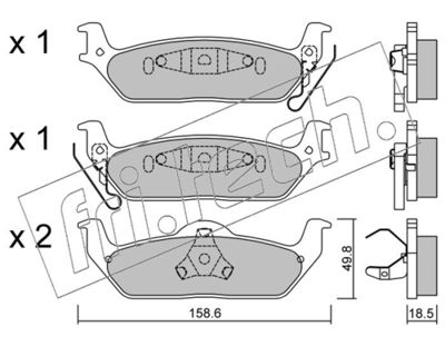 Zestaw klocków hamulcowych, hamulce tarczowe FRI.TECH. 877.0