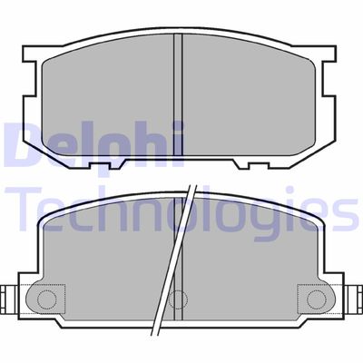 Комплект тормозных колодок, дисковый тормоз DELPHI LP220 для SUBARU MV