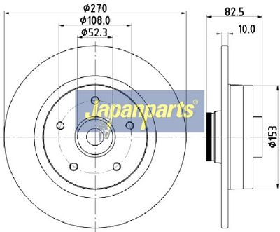 JAPANPARTS Stabdžių diskas