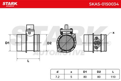 въздухомер-измерител на масата на въздуха STARK SKAS-0150034