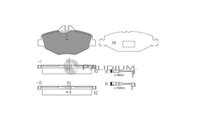 ASHUKI by Palidium P1-1067 Тормозные колодки и сигнализаторы  для MERCEDES-BENZ E-CLASS T-Model (S211) E 220 T CDI