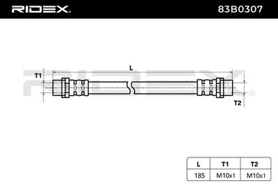 спирачен маркуч RIDEX 83B0307
