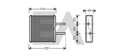EACLIMA 45C36008 Радиатор печки  для KIA PRIDE (Киа Приде)