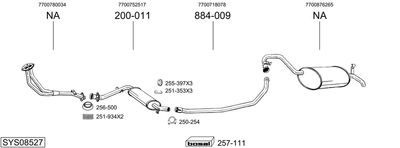 Układ wydechowy BOSAL SYS08527