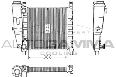 Радиатор, охлаждение двигателя AUTOGAMMA 100315 для FIAT UNO