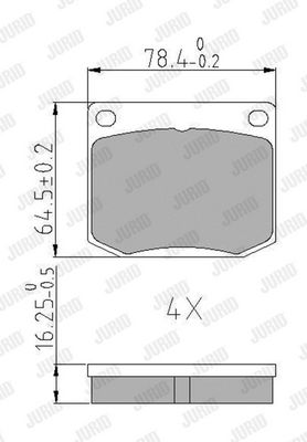BREMSBELAGSATZ SCHEIBENBREMSE JURID 571358J 1