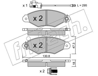 fri.tech. 262.2 Тормозные колодки и сигнализаторы для RENAULT KANGOO (KC0/1_) 1.5 dCi