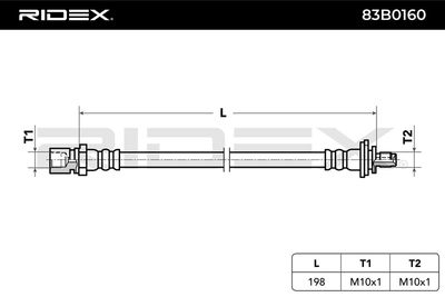 спирачен маркуч RIDEX 83B0160